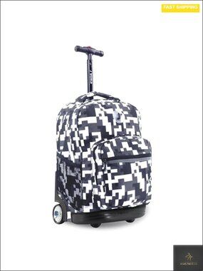 Kids Rolling Backpack with Wheels, Convertible Wheeled Bookbag for School